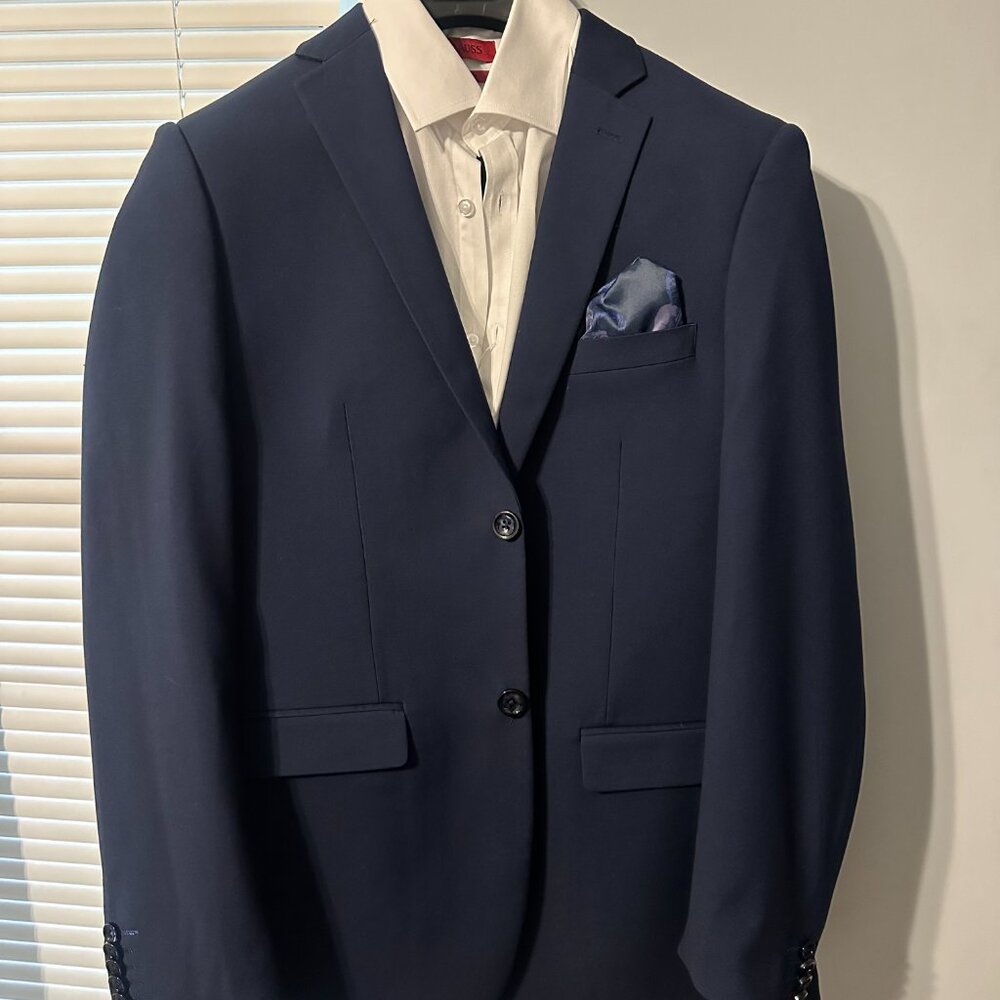 Men’s Navy Suit + White Shirt - Picture 10 of 11